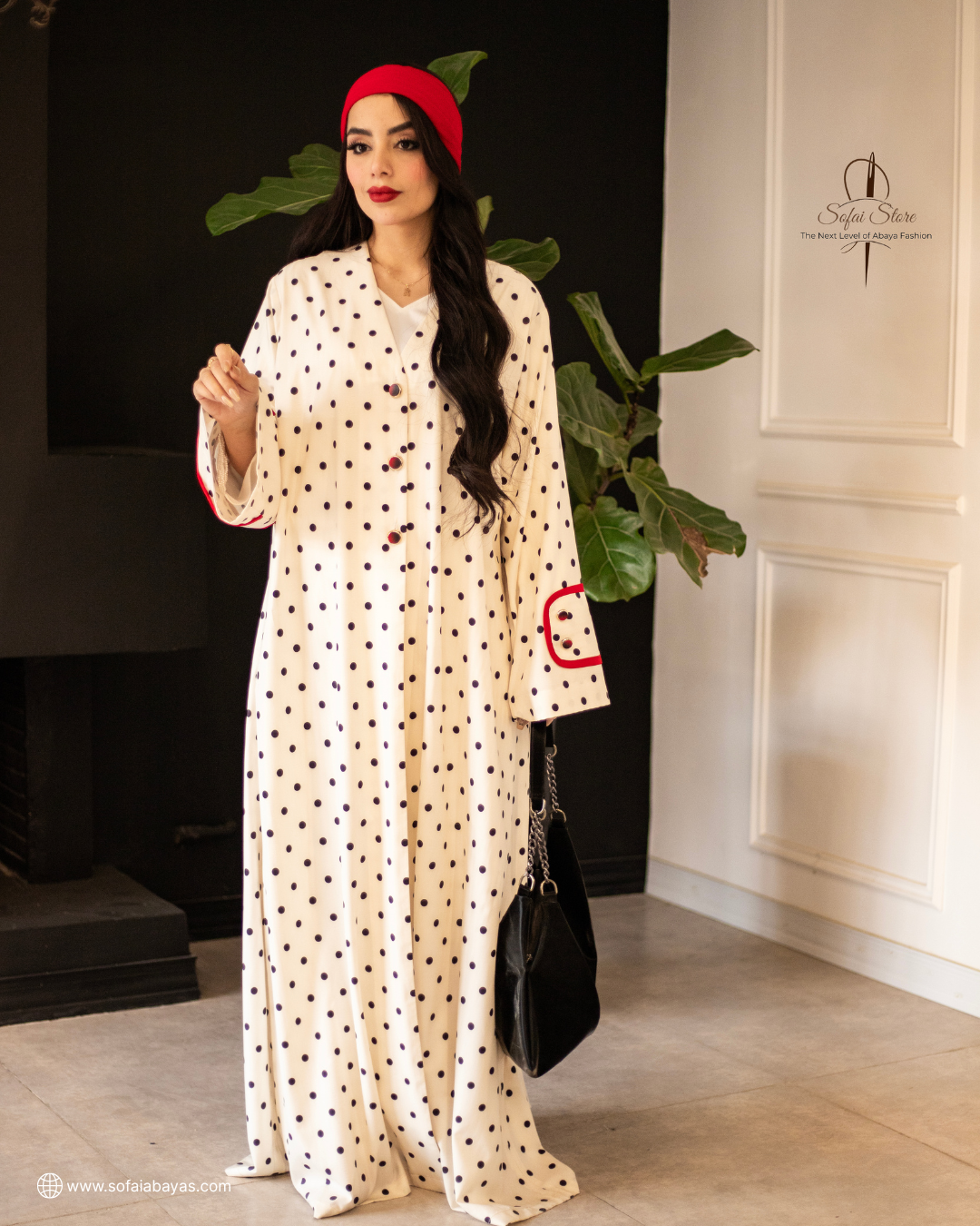 Polka charm Abaya - Image 2
