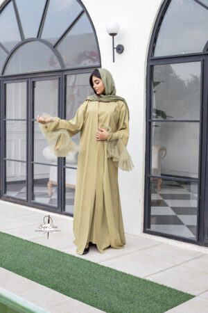 Zaytoun Layered Ruffles Sleeves Abaya