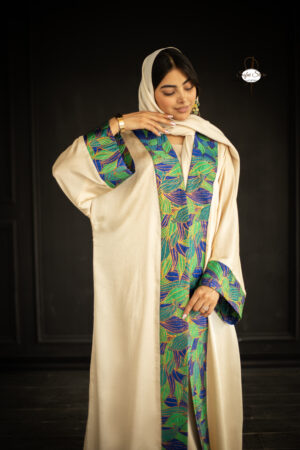 Casual Turkish Jacquard Open Abaya