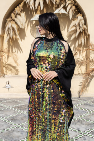 Rainbow Sequin Caftan Abaya